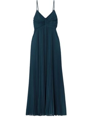 Diane von Furstenberg Ima Plissé Recycled-Crepe Maxi Dress - Blue