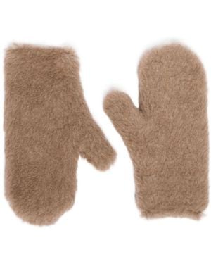 Max Mara Mxaombrato Mittens - White