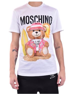 Moschino Teddy Bear Printed Crewneck T-Shirt - White