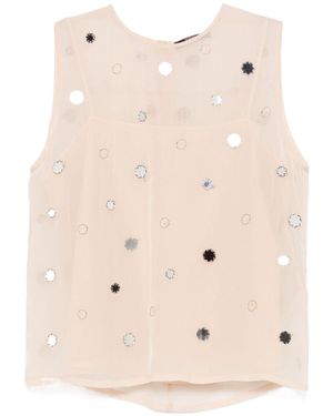 Seventy Appliqué-Detailing Tank Top - Natural