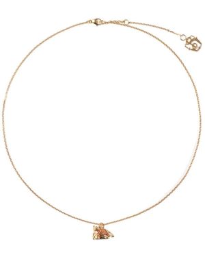Burberry Fox Charm Necklace - White