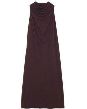 Lanvin Logo Plaque Scarf Dress - Purple