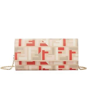 Fendi Roma Chained Continental Wallet - Pink