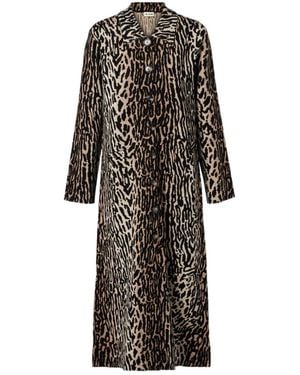 RIXO London Jacquard Coat - Black