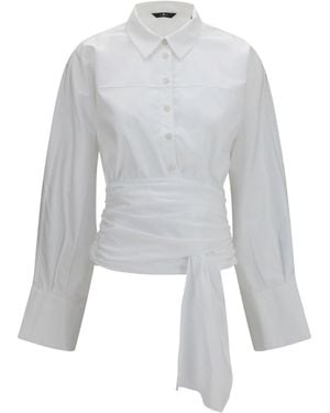 7 For All Mankind Waist Knot Shirt - White