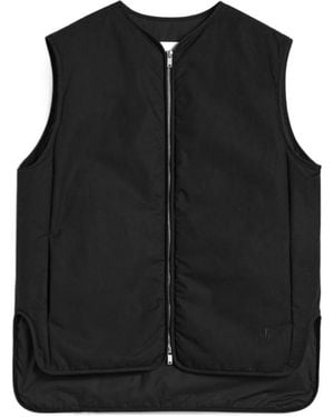 Jil Sander Cotton Padded Gilet - Black