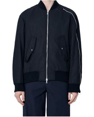 Dries Van Noten Zipped Bomber Jacket - Blue