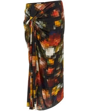 Dries Van Noten Draped Skirt - Multicolor