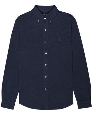 Polo Ralph Lauren Logo Embroidered Shirt - Blue