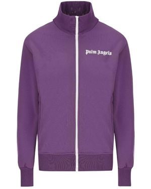 Palm Angels Logo-Print Track Jacket - Purple