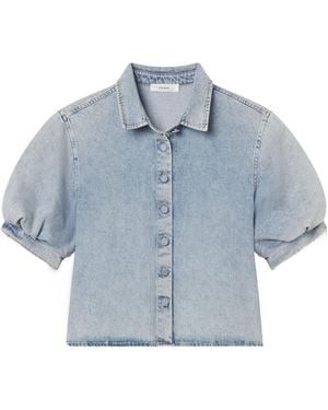 FRAME The Billow Sleeve Top - Blue