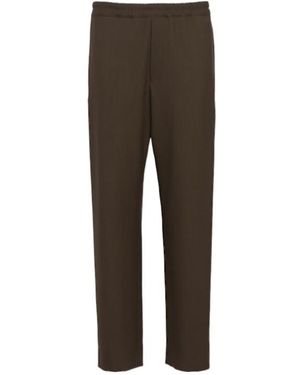 The Row Ari Fluid Soft Wool Pants - Brown
