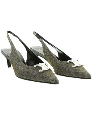 Celine Alma Pointed High-Heeled Sandals - Green
