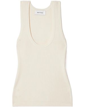 Matteau Ribbed-Knit Tank - Natural