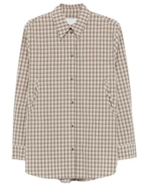 Nanushka Plaid-Detail Shirt - White