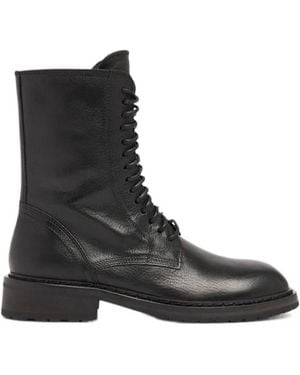 Ann Demeulemeester Round-Head Short Boots - Black