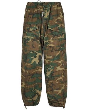 Givenchy Camo Printed Drawstring Trousers - Green