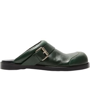 Acne Studios Leather Mules - Green