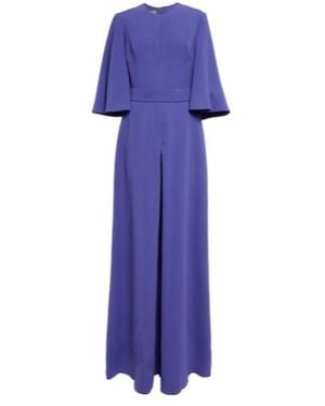 Elie Saab Crepe Jumpsuit - Purple