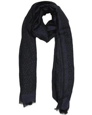 Emporio Armani Logo Scarf - Blue
