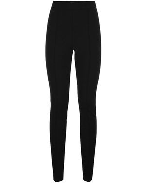 Max Mara High-Waist Slim-Cut Pants - Black