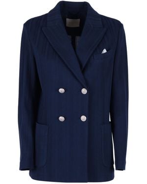 Circolo 1901 Double-Breasted Blazer - Blue