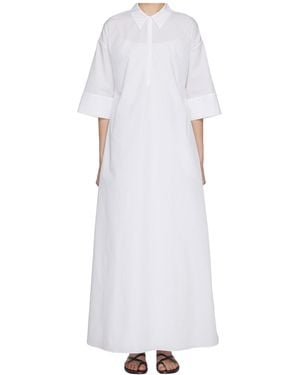 The Row Short Sleeve Dress - White