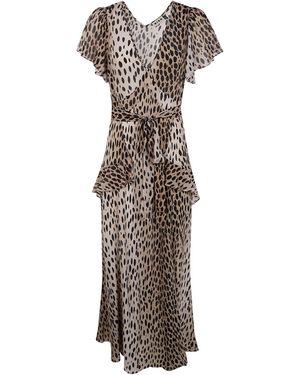 RIXO London Evie Ruffled Maxi Dress - Multicolour