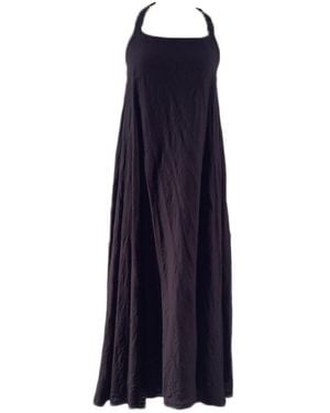 Marc Le Bihan Logo Pleated Dress - Blue