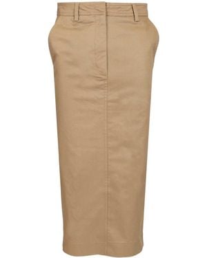 Haikure Cotton Twill Skirt - Natural