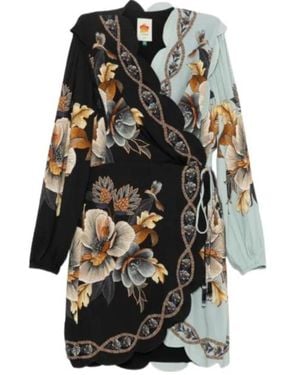 FARM Rio Floral-Print Mini Dress - Black