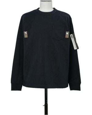 Sacai Cotton Jersey L/S T-Shirt - Black