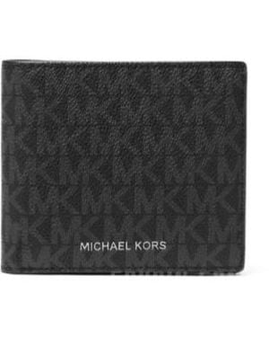 Michael Kors Hudson Signature Logo Billfold Wallet - Black