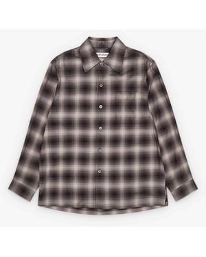 Our Legacy Every Check-Pattern Button-Down Shirt - Grey