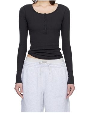 Skims Long-Sleeved T-Shirt - Black