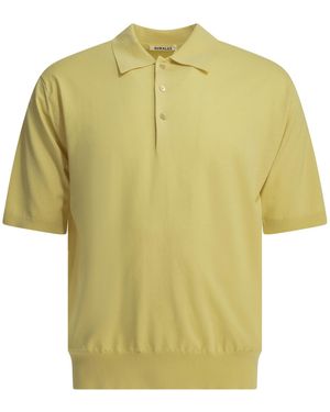 AURALEE Short-Sleeve Polo Shirt - Yellow
