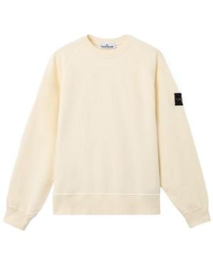 Stone Island Oversized-Fit Crewneck Sweatshirt With Raglan Sleeves - Natural