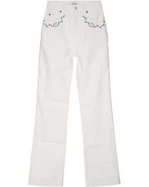 Celine Jeans With Belt Loops - White