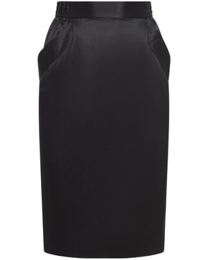 Saint Laurent High Waist Pencil Skirt - Black