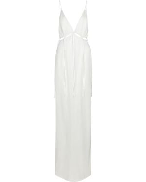 Galvan London Bridal Ellipse Stretch-Jersey Gown - White