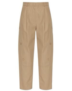 Max Mara Pleated-Detail Trousers - Natural