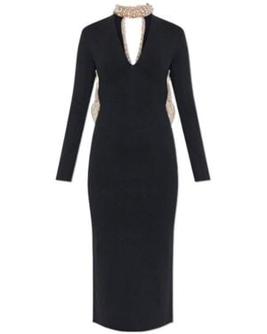 Cult Gaia Shyla V-Neck Midi Dress - Black