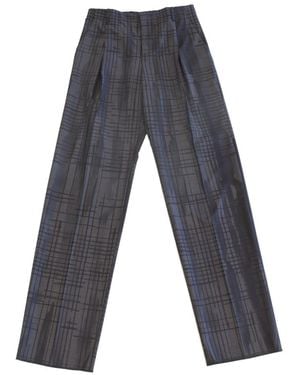 Versace Striped Casual Trousers - Grey