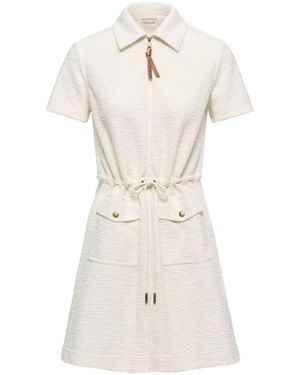 Moncler Bouclé Mini Dress - White
