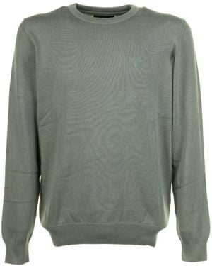 Barbour Crew-Neck Logo Cotton Jumper - Green