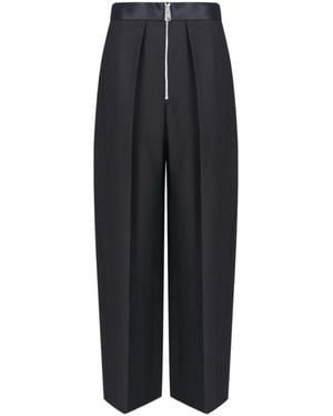 KHAITE Marine Low-Rise Wide-Leg Pants - Blue