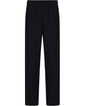 Giorgio Armani Waffle-Effect Tapered Pants - Black