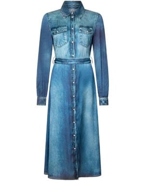 Liu Jo Digital Printed Long Dress - Blue