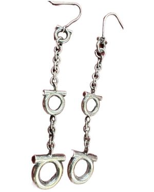 Ferragamo Pendant Earrings - White