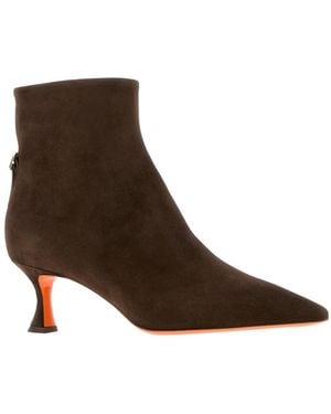 Santoni Pointed-Toe High Heels - Brown